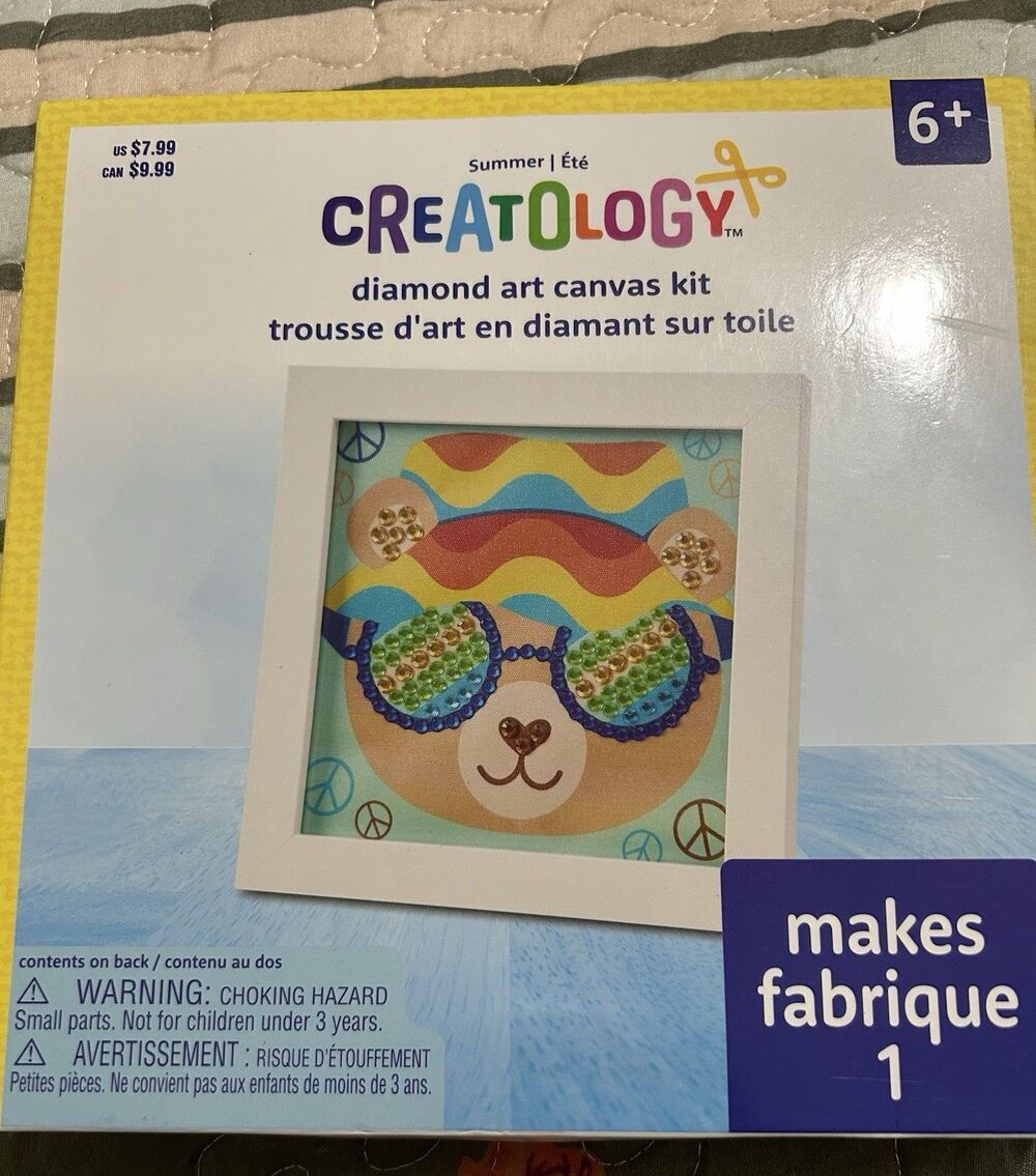 Creatology Summer Diamond Art Canvas Kit Makes 1, Age 6+ (MPN 19034)